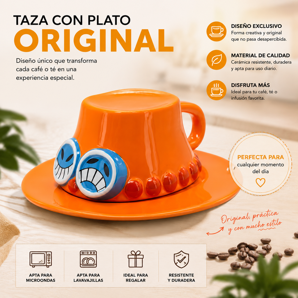 Características taza sombrero de Ace