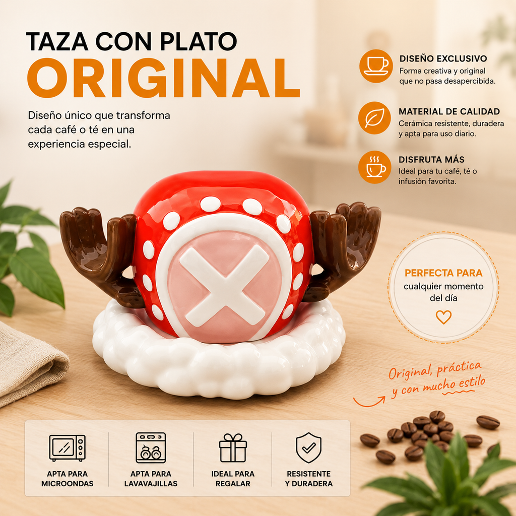 Características taza Chopper rojo
