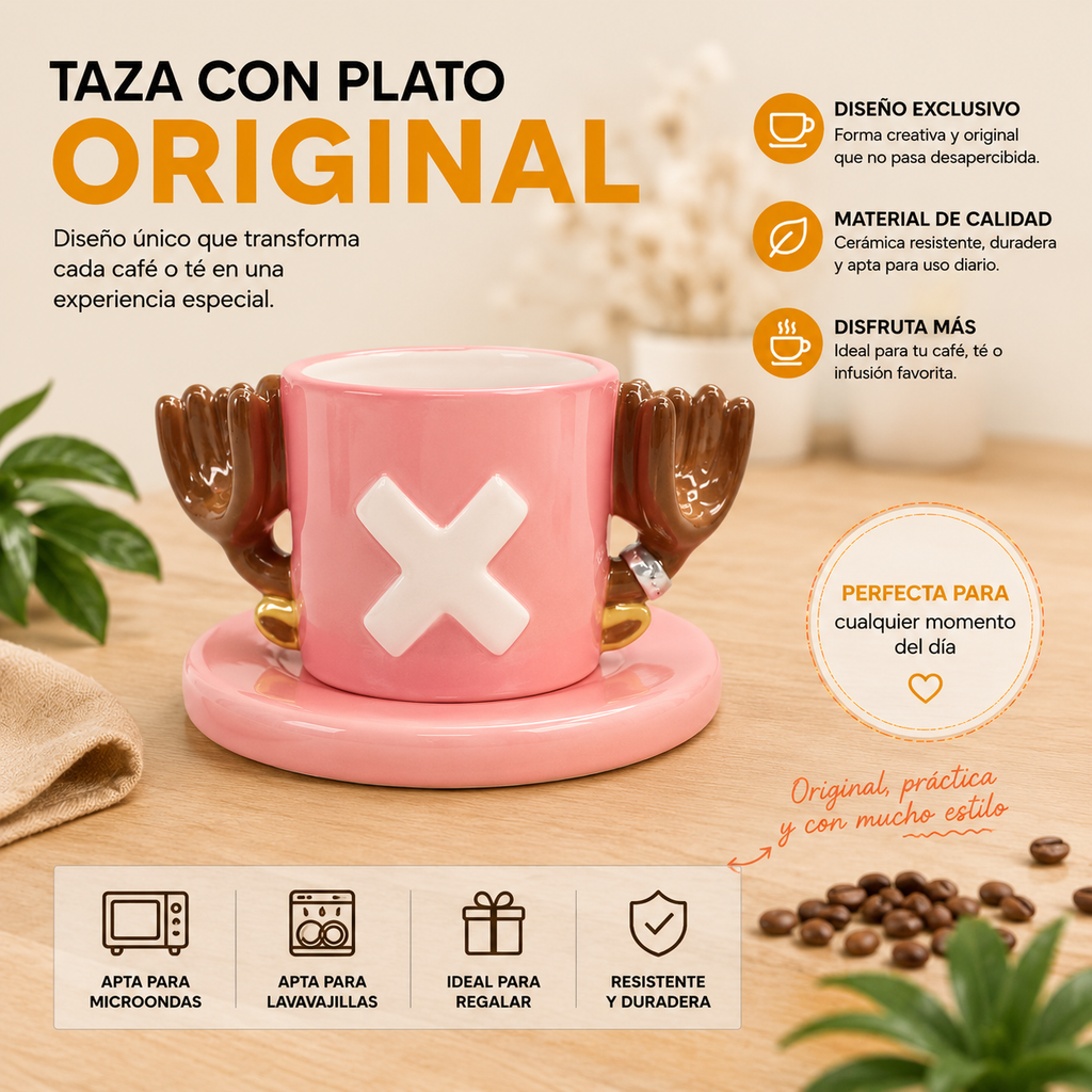 Características taza Chopper rosa