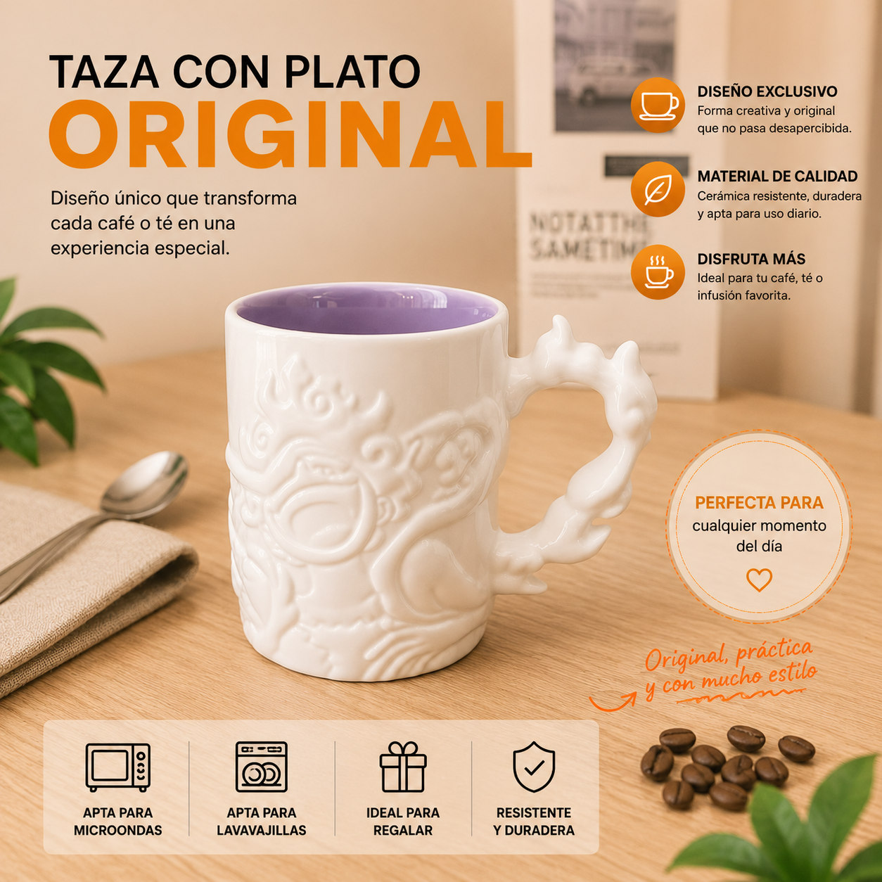 Características taza dragón