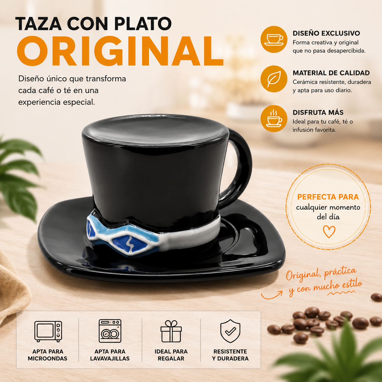 Características taza sombrero de Sabo